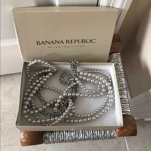 Banana Republic Pearl/Silver Necklace